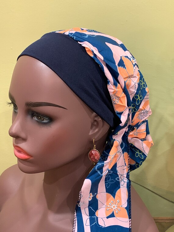 Pre-tied Turban, Women Pre-tied Headwraps, Pre-tied Stretch Headwrap, Chemo Cap, Alopecia Cap, Ready-to wear Yellow Headwrap, Knotted Turban