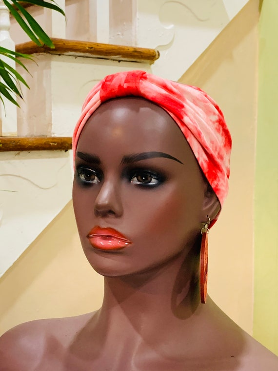 Pre-tied Turban Headband, Pre-tied Headwraps, Pre-tied Ankara Headwrap, Ready-to wear Boho Headwrap, Turban Headband with bow
