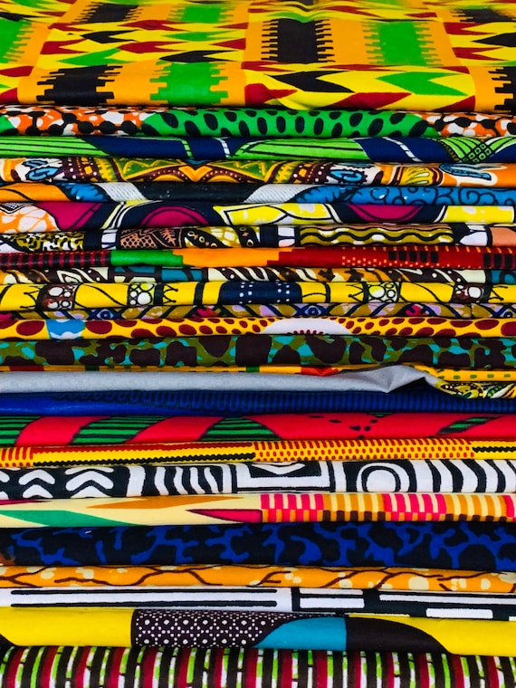 25 Mega Fat Quarter Bundle, African fabric Fat Quarters, Africa print fabric, Ankara fabric, African Wax print Fabric, Quilting Fat Quarters