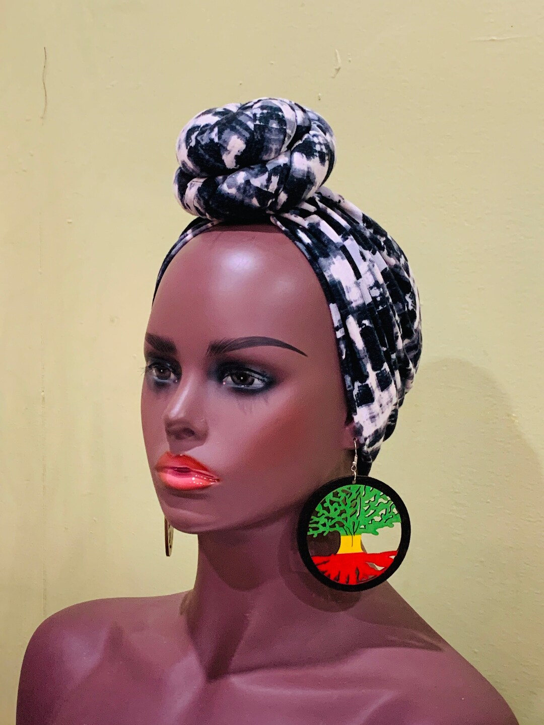 African Wooden Earrings, Tree of Life Earrings, African Boho Earrings, African Jewelry, Family