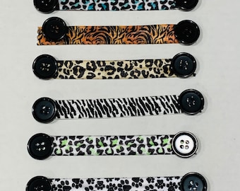 Printed Elastic Face Mask Ear Saver with Buttons
