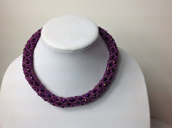 Beautiful Crystal Bead Necklace Set, Mother's Day Gift Set, Nigerian Wedding Bead, African Wedding Beads Jewelry Set, Crystal Necklace Set