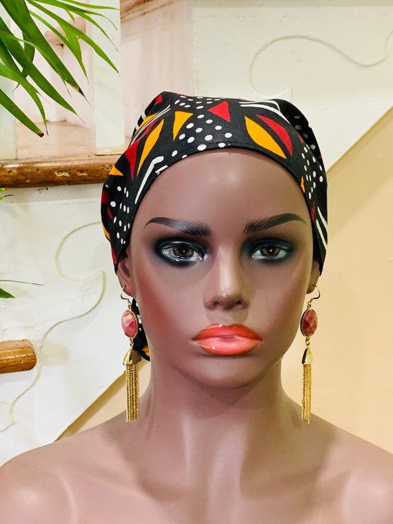 Satin Lined Scrub Hat, Ankara Scrub Hat, African Fabric Scrub Hat/Cap, Ankara Medical Scrub Cap, Nurse/Surgical Cap, Ponytail Scrub Hat