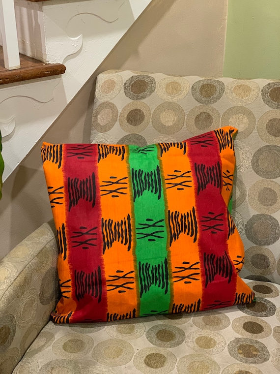 African Wax Print Pillow Cover, Accent Pillow Covers, Ankara Pillow Covers, Decorative Throw Pillow Cover, Vintage & Contemporary home decor