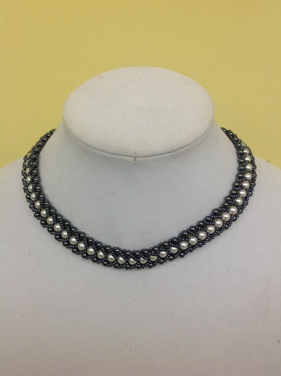 Beautiful Crystal Bead Necklace, Flat Spiral Necklace, Mother's Day Gift, Nigerian Wedding Bead, African Wedding Jewelry, Crystal Necklace