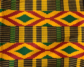Tela Ankara de 6 yardas: Estampados de cera africana Kente, 100 % algodón