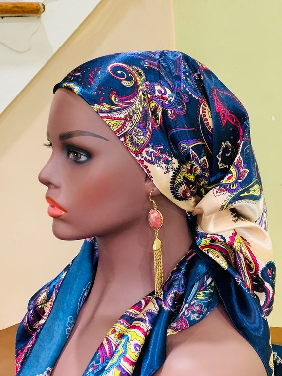 Pañuelos de satén para la cabeza para mujer pañuelos - Etsy