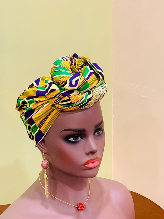 African Fabric Headwrap, African Fabric Neck Warmer, African Head Wrap, Ankara Fabric Earrings, African Fabric Accessories,  African Fashion