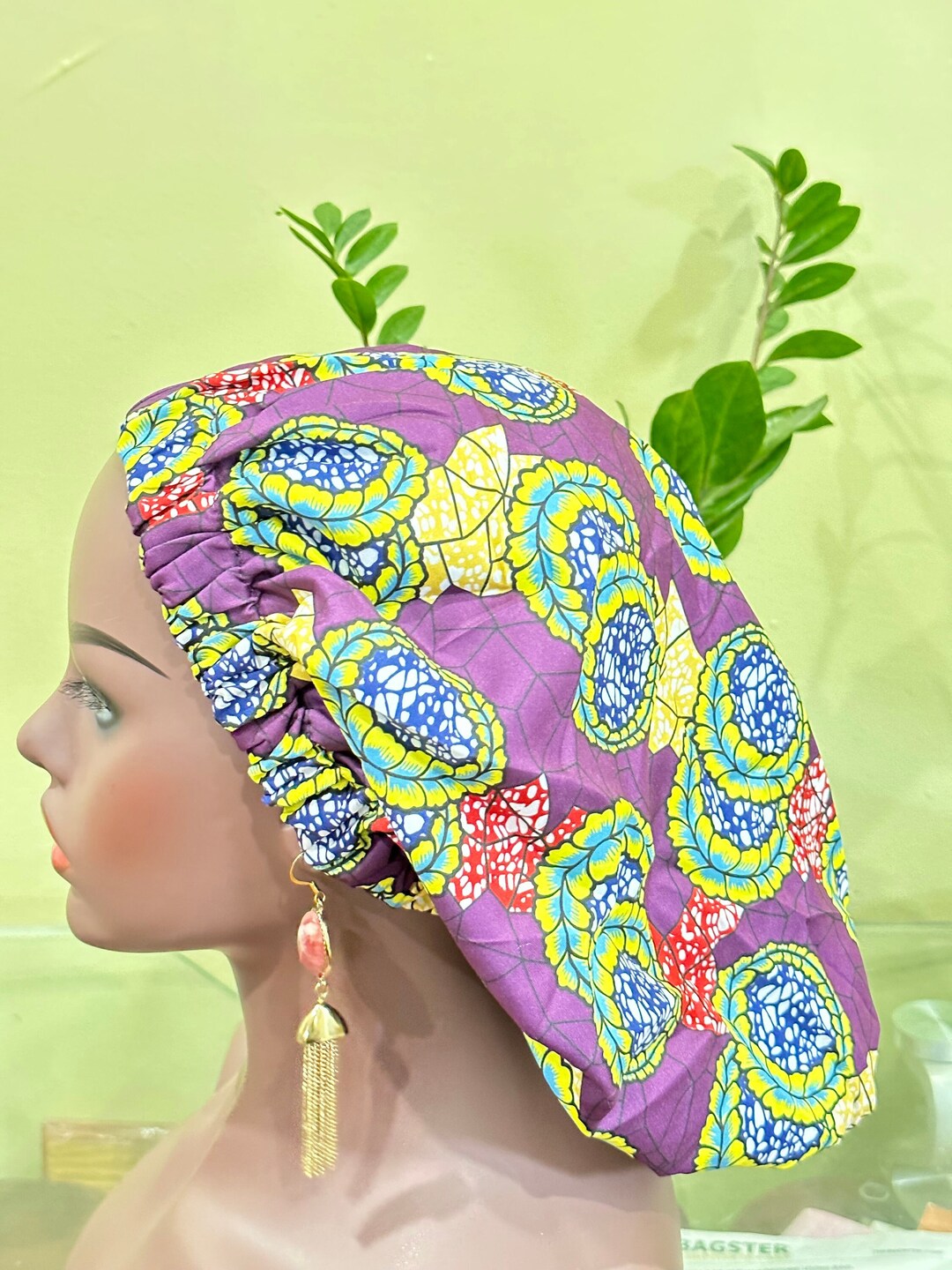 Satin Lined Head Cover Sleep Cap Hair Protection Cap Etsy