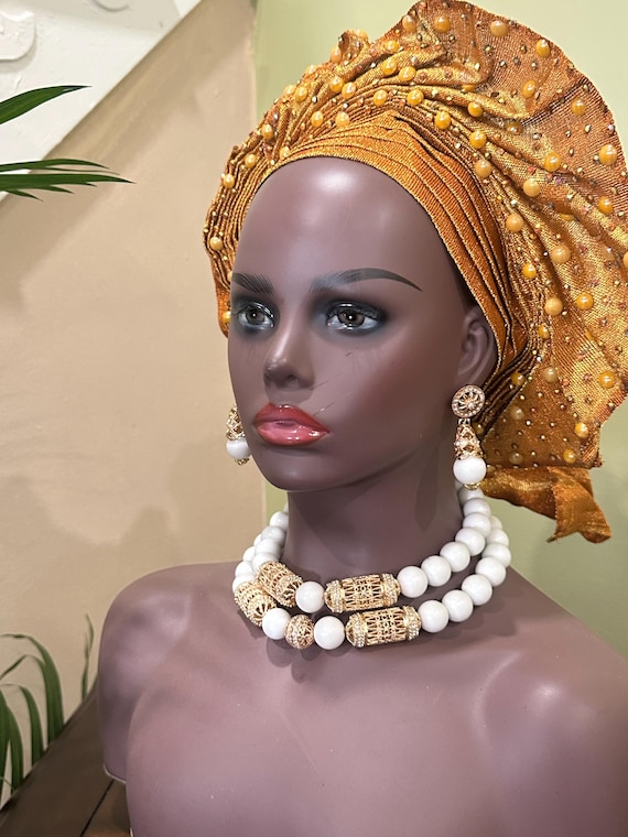 Natural Coral Bead Necklace, Mother's Day Gift, Nigerian Wedding Bead, Traditional Wedding Necklace Set, African Wedding Beads Jewelry Set