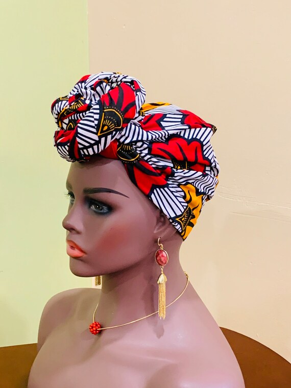 African Fabric Headwrap, African Fabric Neck Warmer, African Head Wrap, Ankara Fabric Earrings, African Fabric Accessories,  African Fashion