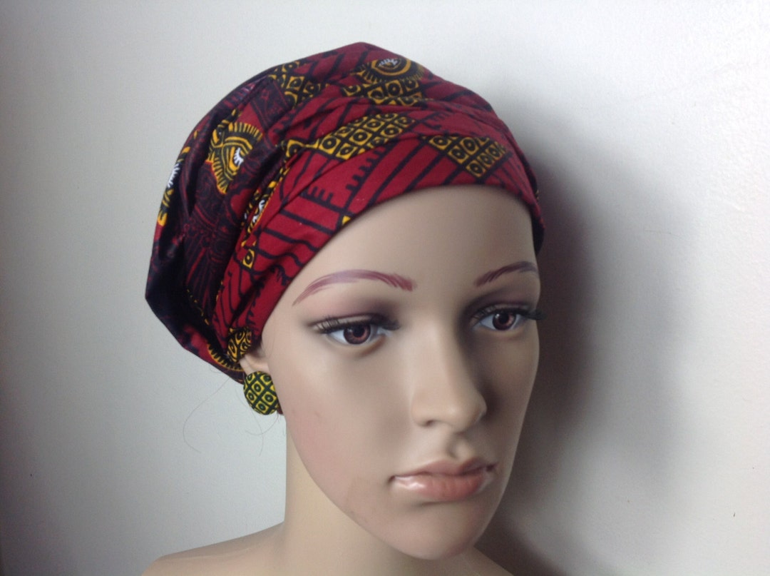 African Fabric Headwrap, African Fabric Neck Warmer, African Head Wrap