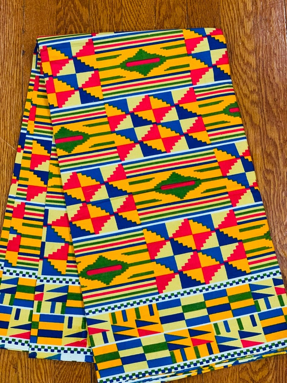 African fabric, African print, Mask fabric, Ankara fabric, African wax print, Kente Print Fabric, 100% Cotton Fabric African Head Wrap