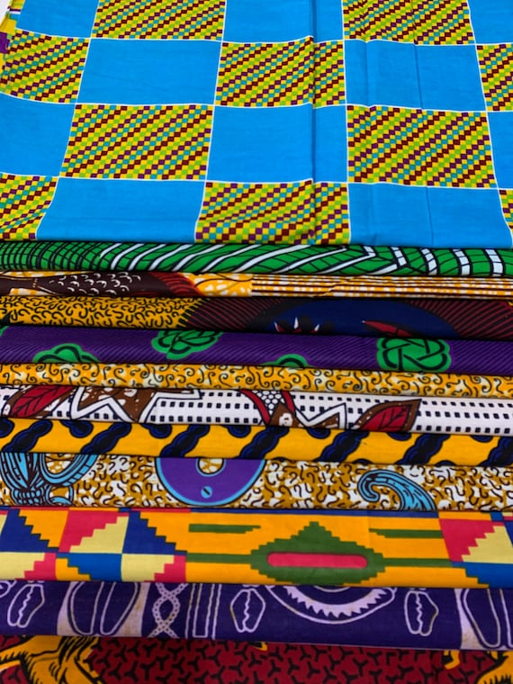 12 Fat Quarter Bundle, African fabric Fat Quarters, Africa print fabric, Ankara fabric, African Wax print Fabric, Quilting Fat Quarters