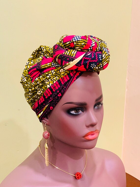 African Fabric Headwrap, African Fabric Neck Warmer, African Head Wrap, Ankara Fabric Earrings, African Fabric Accessories,  African Fashion