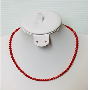 Elegant Coral Bead Necklace: Handmade Gemstone Jewelry