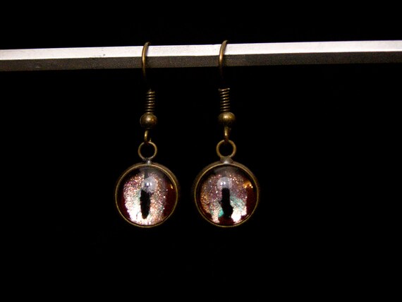 Krótkie Kolczyki Z Ręcznie Malowanym Szkłem Oczy Smoka Wiszące Kolczyki Małe Kolczyki Gothic Lolita Vintage Retro Złe Oko Mroczne