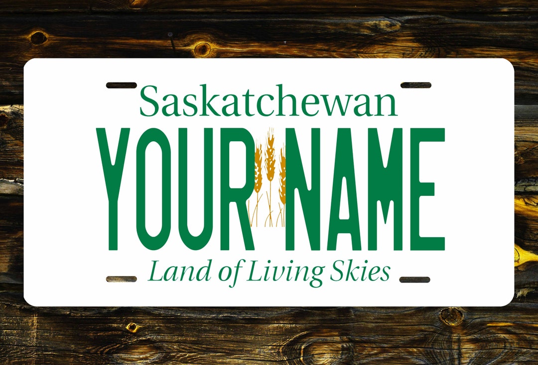 Saskatchewan License Plate, Personalized Car, Truck, Bike, Motorbike