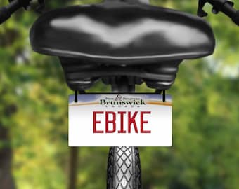 New Brunswick EBIKE , personalized plate,  uv protected
