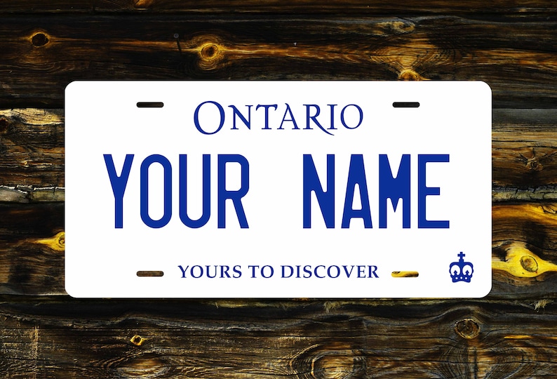 Ontario License Plate, Province, Canada, Personalized Car, Truck, Bike