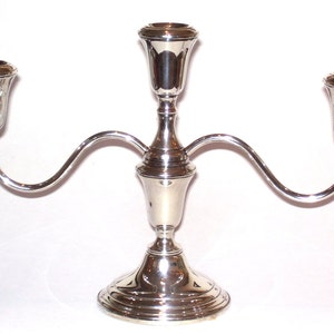 Vintage Estate Towle Sterling 3-Arm Candelabras Set of 2