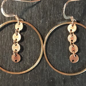 gold filled circle earrings