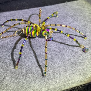 Beaded Spider REAL Crystal Beaded Spider Mothers Day Legend Christmas Spider Fabulous Gift for any Occassion Valentines Birthday 6”