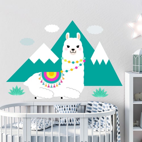 Llama Wall Decals. Llama Vinyl Sticker. Alpaca Llama Nursery Etsy