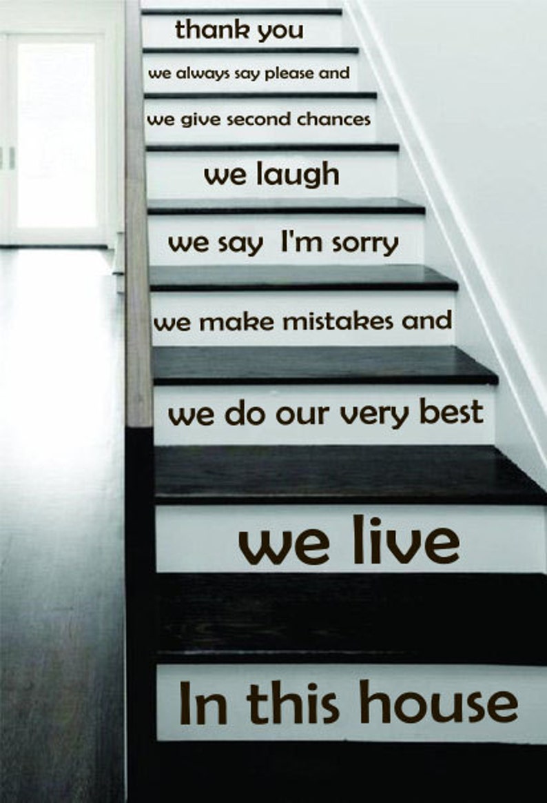 Treppen Aufkleber Zitate Treppe Abziehbilder Zitat In diesem Etsy