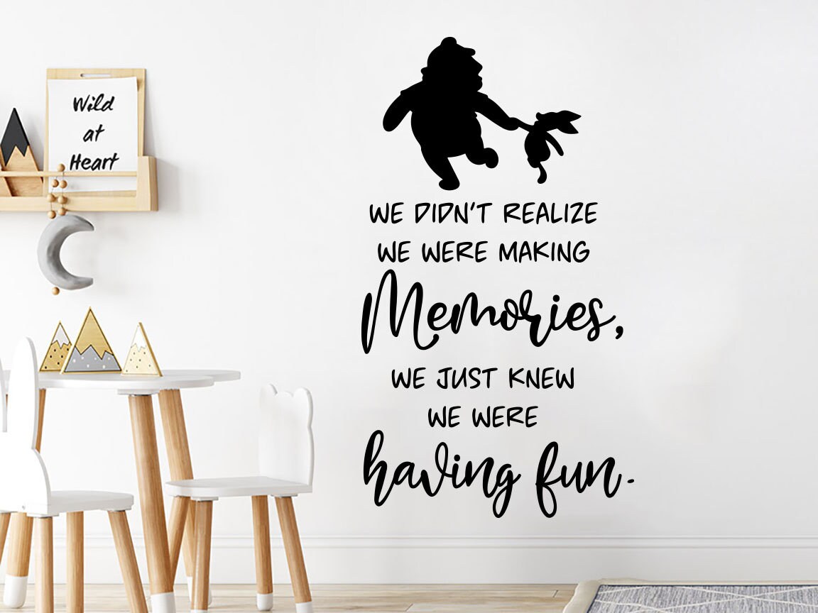 Winnie the Pooh Wall Decal. We Didnt Realize We Were Making Etsy