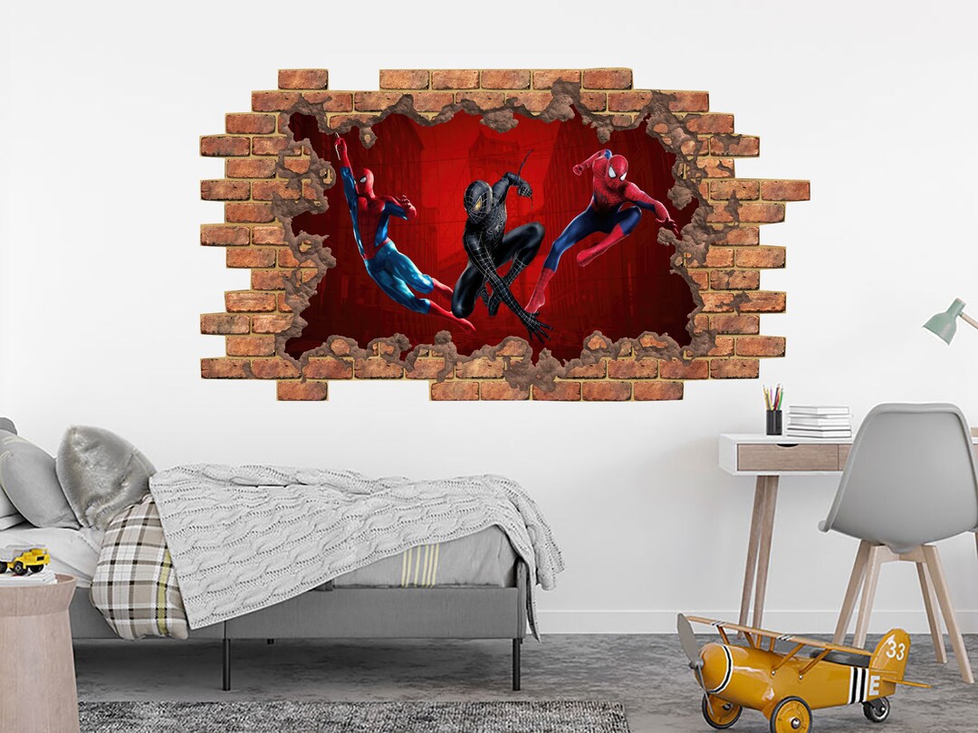 Spiderman Superhero Wall Sticker for Kids Boys Room. Spiderman Wall ...