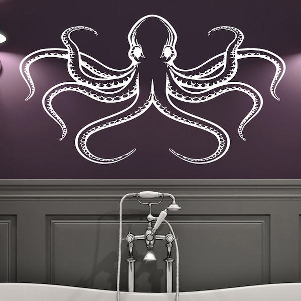 Octopus Decal STICKER VINYL DECAL SEA OCEAN KRAKEN CTHULHU - Foto 2