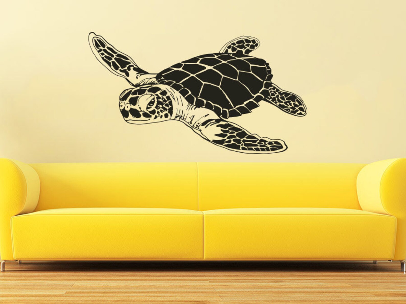 Sea Turtle Wall Decal Ocean Sea Animals Decals Wall Vinyl Etsy