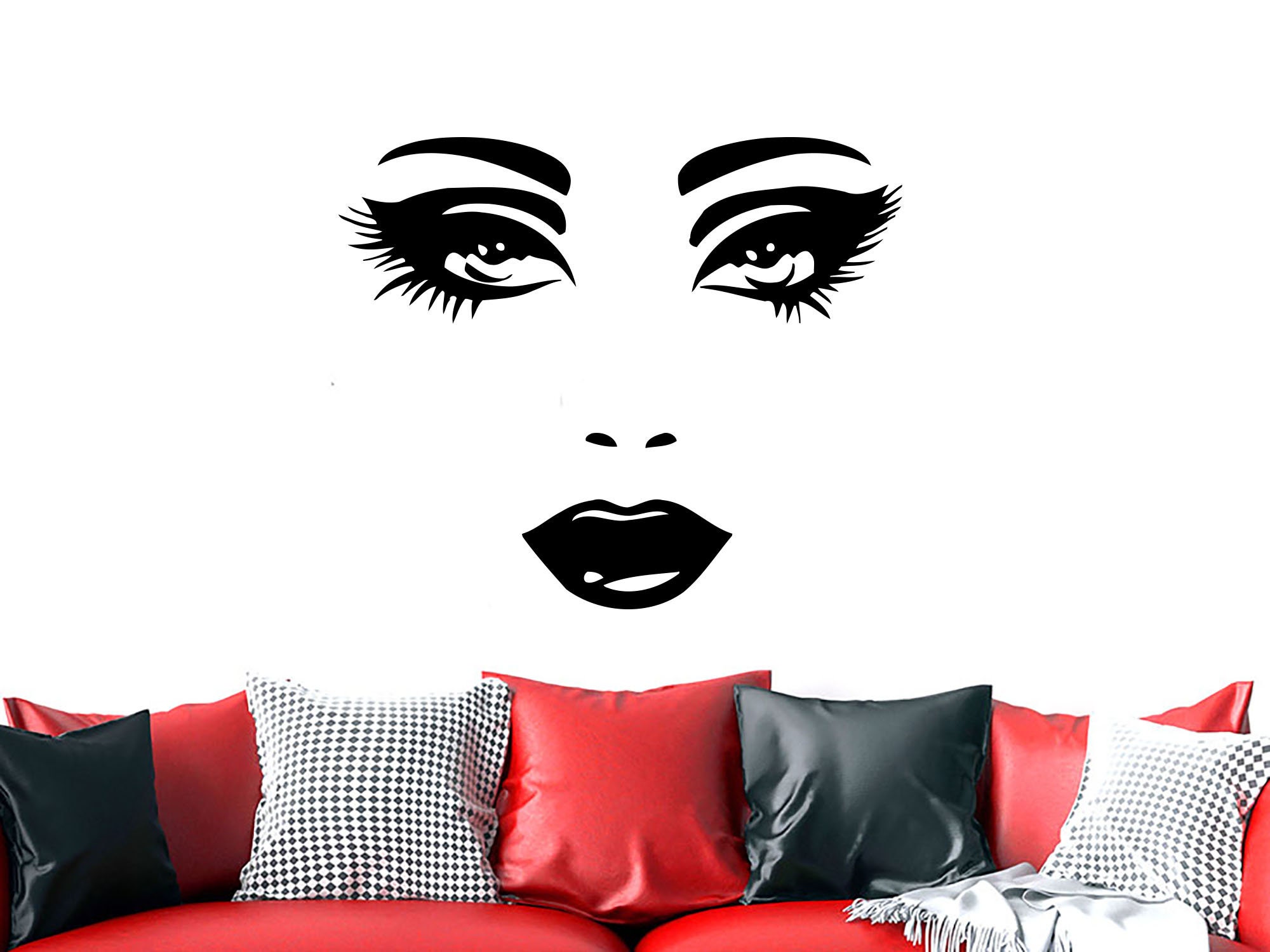 Makeup Wall Decal Vinyl Sticker Decals Home Decor Mural Make Etsy