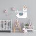 Cute Llama Wall Decals - Colorful Flower Alpaca Wall Stickers (14.7x40.9") For Kids Rooms