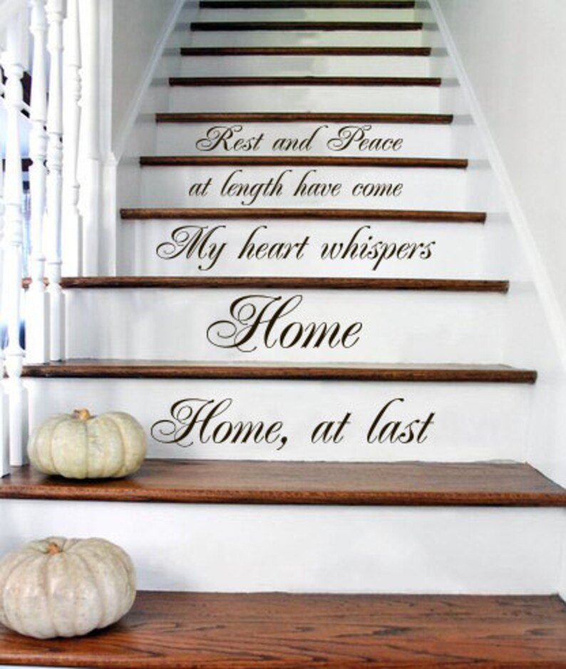 Stair Decals Quotes Stairway Decals Quote Rest and Peace Home Etsy