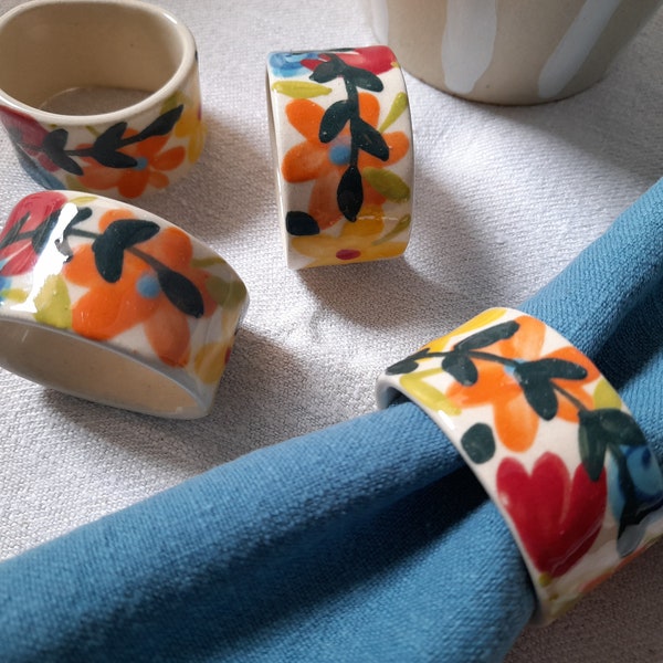 Napkin ring Ceramic handmade napkin ring Napkin holder Pottery napkin ring