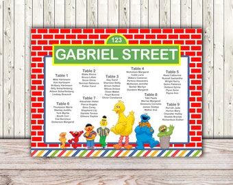 Sesame Street Growth Chart Personalized