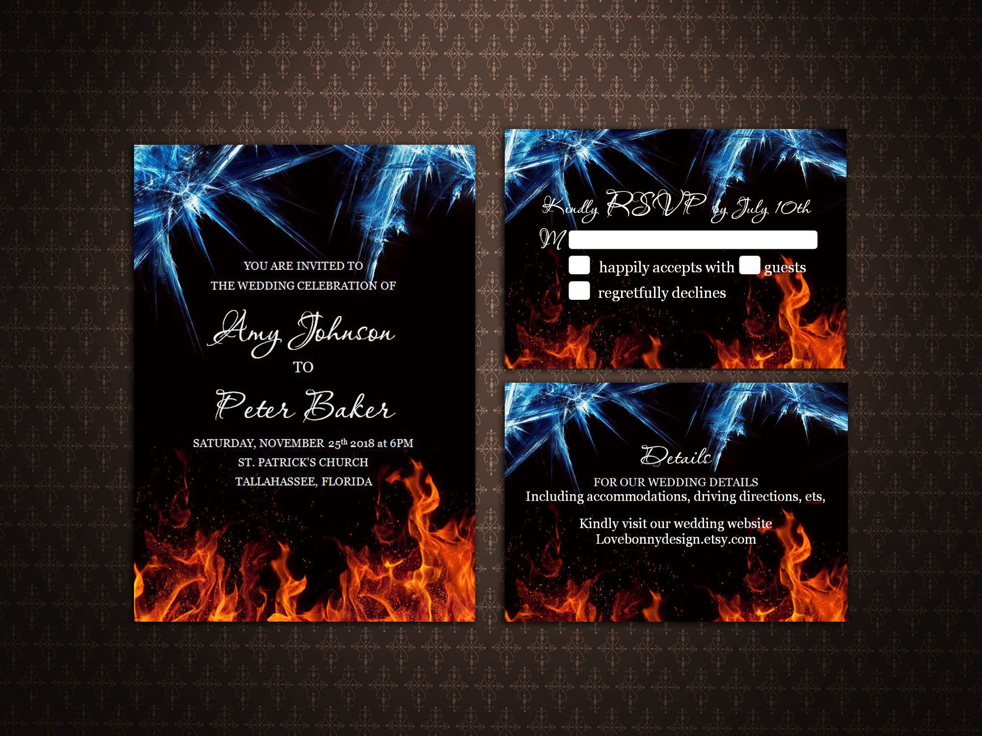 Fire And Ice Themed Invitations 6