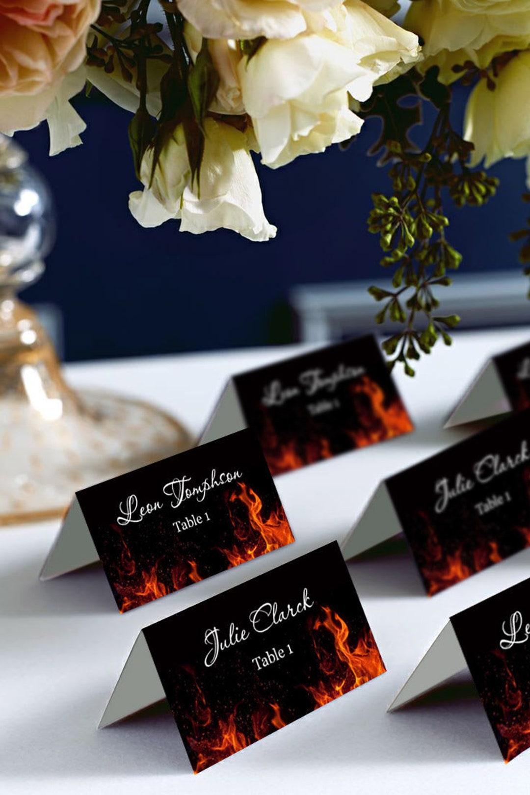 Fire and Ice Party Place Cards Tents, Place Cards, DIY Place Card ...