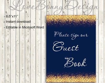 Wedding Sign, Instant Download, Editabled Wedding Sign, Favor Reception Sign, DOC, code-024-2