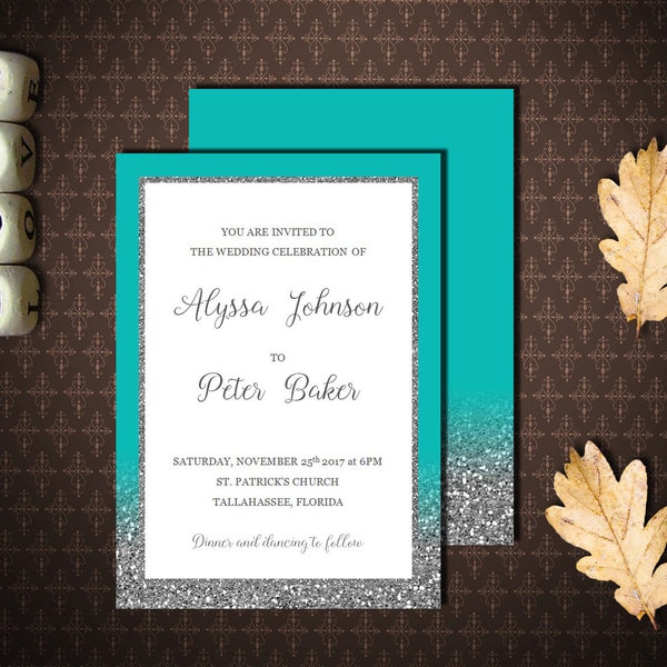 Invitation Turquoise Etsy Invitation Turquoise Etsy