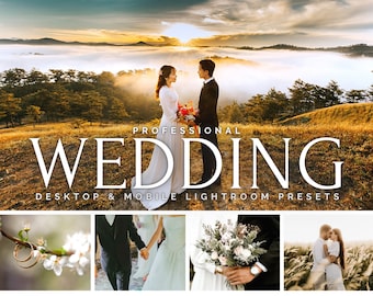 Wedding Lightroom Presets - Desktop & Mobile, 14 DNG Files (Digital Download)