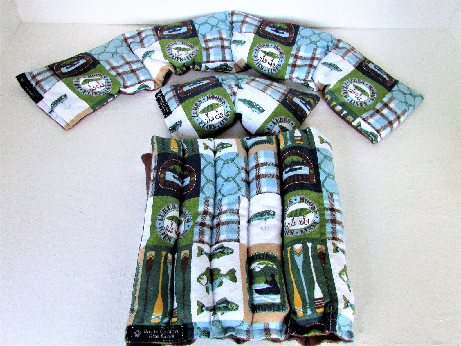 Unscented Hot Cold Microwave Rice Heating Pads Fisherman Etsy