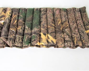 Large Heating Pad Low Back, Microwave Rice Pack, Camouflage Flannel, Hot/Cold Therapy Rice Bag, Spa Gift for Man Him, Fathers Day Gift