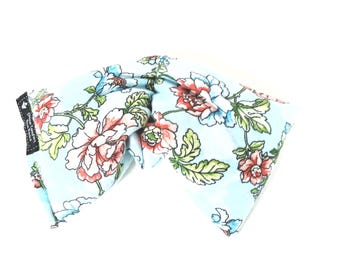 Floral Cotton Flannel Weighted Eye Pillow, Sinus Relief Rice Pack