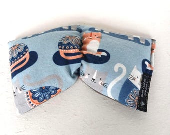 Cat Print Microwavable Eye Pillow, Rice Heat Pack, Kids gift