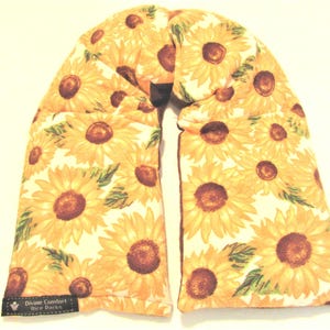 Recuperate, Recovery, Relaxation Gift Under 20, Long Neck Heating Pad for Teacher, Unscented Sunflower Microwave Rice Heat Cold Pack,