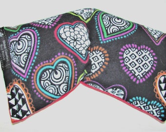Heart Print Rice Eye Pillow, Hot Cold Therapy Pack