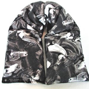 Horse Lover Neck Wrap, Extra Long Hot/Cold Microwavable Rice Heating Pad, Microwave Rice Pack, Unscented Flannel Stress Pain Natural  Relief